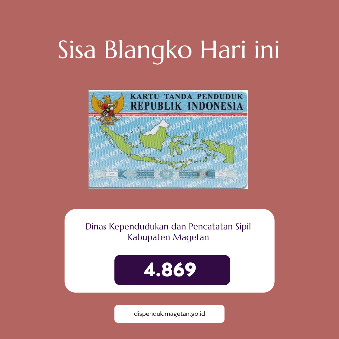 Informasi Blangko E KTP Per 8 Juni 2022 4 869 Keping Disdukcapil Kab