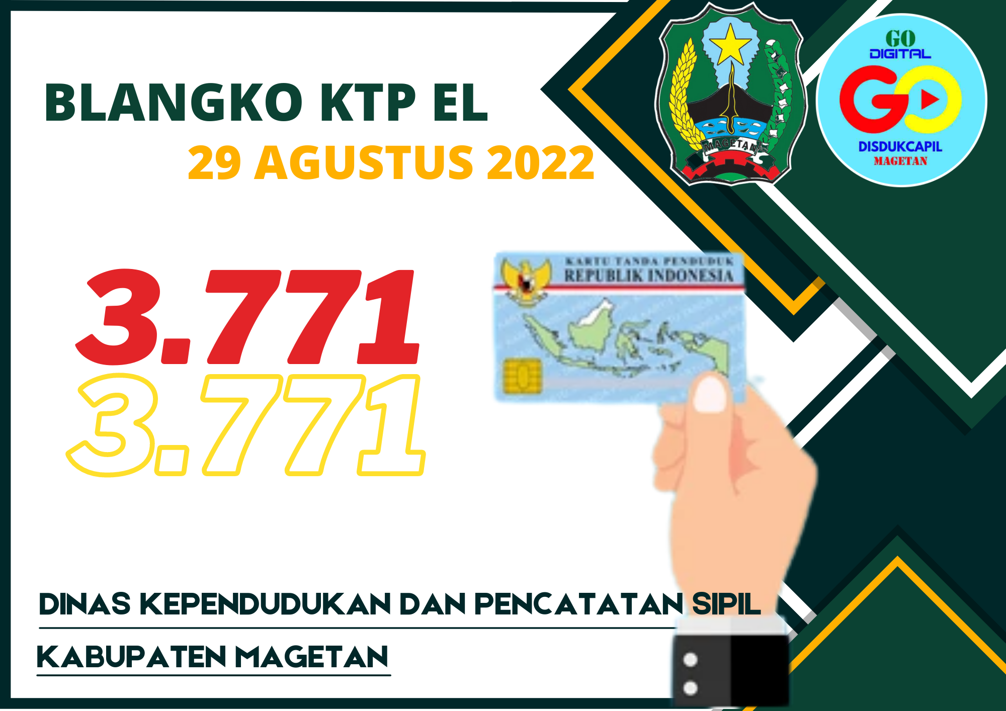 Informasi Blangko E Ktp Per Agustus Keping Disdukcapil