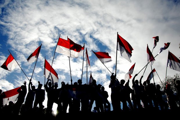 Upacara HUT Kemerdekaan Republik Indonesia di Dinas Dukcapil Magetan