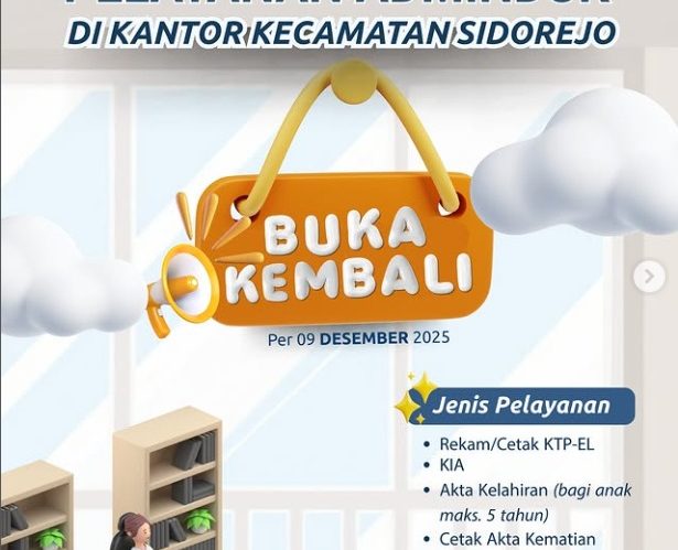 UPDATE, Pelayanan Adminduk Buka Kembaliiiii…